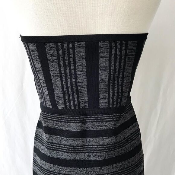 BCBG Maxazria strapless stripe bodycon Dress M - Picture 8 of 11